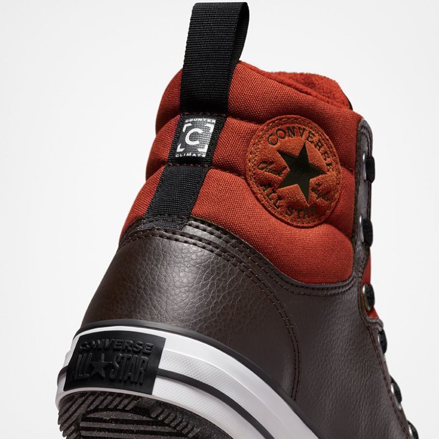 Men's Converse Chuck Taylor All Star Berkshire Water Resistant High Top Winter Boots Brown / Orange / Black | AU 186E3T